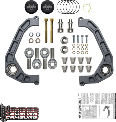 KINETIK V2 Performance Billet Uniball Upper Arms - Grey <br>04-20 Ford F-150