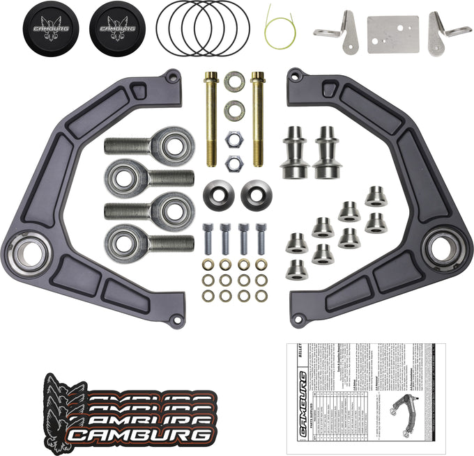 KINETIK V2 Performance Billet Uniball Upper Arms - Grey <br>17-25 Ford F-150