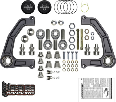 KINETIK V2 Performance Billet Uniball Upper Arms - Grey <br>19-23 Ford Ranger