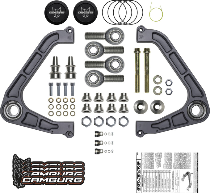KINETIK V2 Performance Billet Uniball Upper Arms - Grey <br>19-24 Chevy Silverado, GMC Sierra 1500