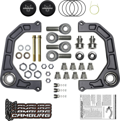 KINETIK V2 Performance Billet Uniball Upper Arms - Grey <br>05-23 Toyota Tacoma, 03-24 4Runner, 10-22 Lexus GX460