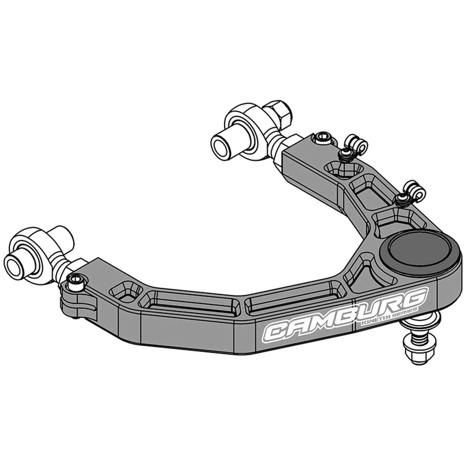 KINETIK V2 Performance Billet Uniball Upper Arms - Grey <br>22-25 Toyota Tundra, 23-25 Sequoia