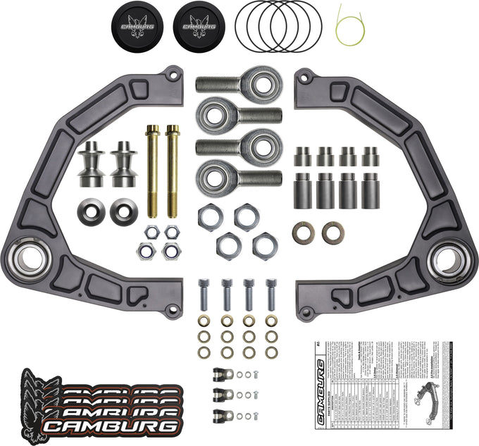 KINETIK V2 Performance Billet Uniball Upper Arms - Grey <br>22-25 Toyota Tundra, 23-25 Sequoia