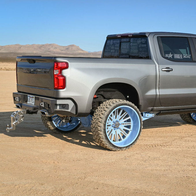 Octane Rear Bumper- With Parking Sensors<br>19-22 Chevy Silverado 1500