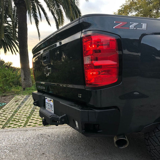 Octane Rear Bumper- With Parking Sensors<br>14-18 Chevy Silverado 1500