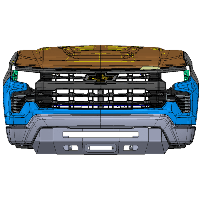Prolite Front Bumper<br>22-24 Chevy Silverado 1500