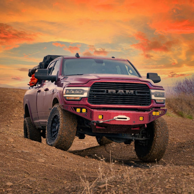 Octane Series Front Winch Bumper- With Parking Sensors<br>19-23 Ram 2500 3500