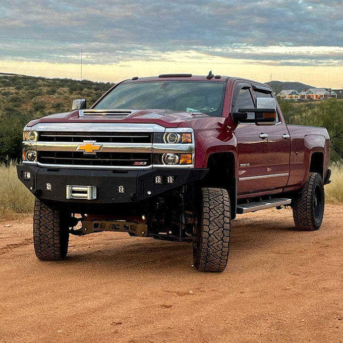 Octane Front Winch Bumper- No Parking Sensors<br>15-19 Chevy Silverado 2500 3500 HD