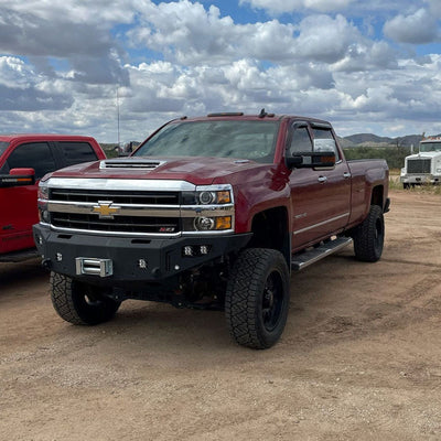 Octane Front Winch Bumper- With Parking Sensors<br>15-19 Chevy Silverado 2500 3500 HD