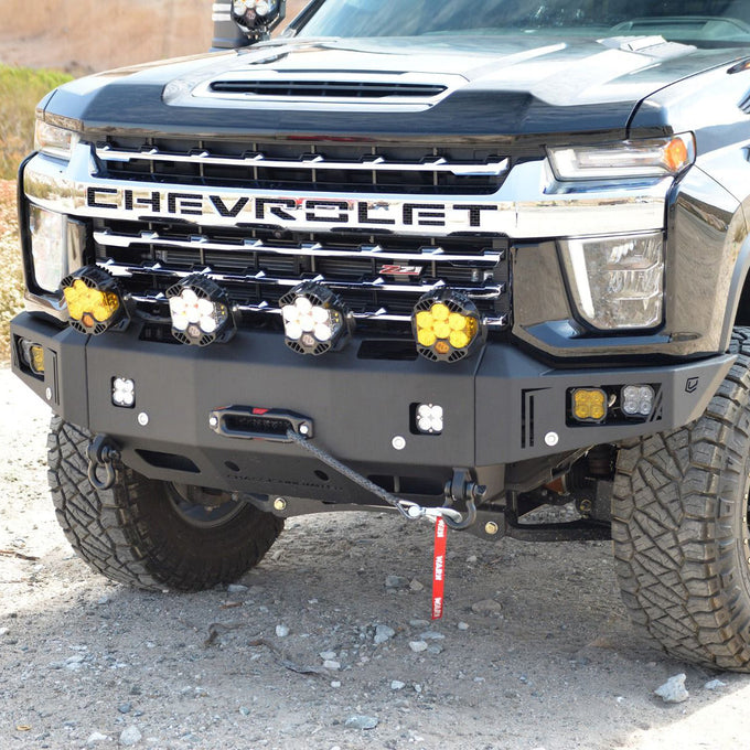 Octane Front Winch Bumper- No Parking Sensors<br>20-22 Chevy Silverado 2500 3500 HD