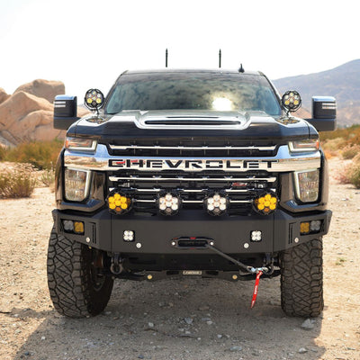 Octane Front Winch Bumper- With Parking Sensors<br>20-22 Chevy Silverado 2500 3500 HD