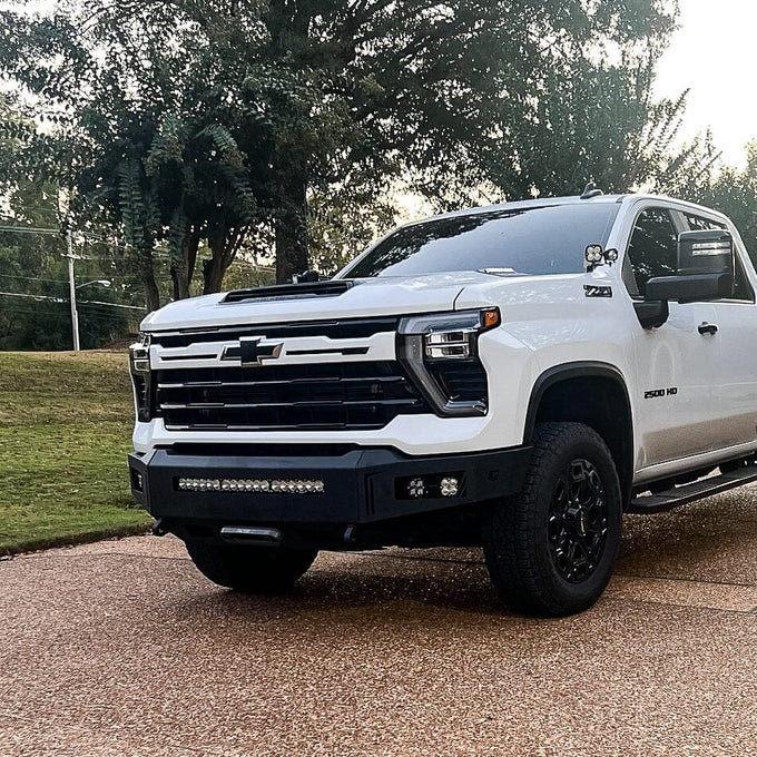 Octane Series Front Winch Bumper No Parking Sensors<br>24-25 Chevy Silverado 2500 3500 HD