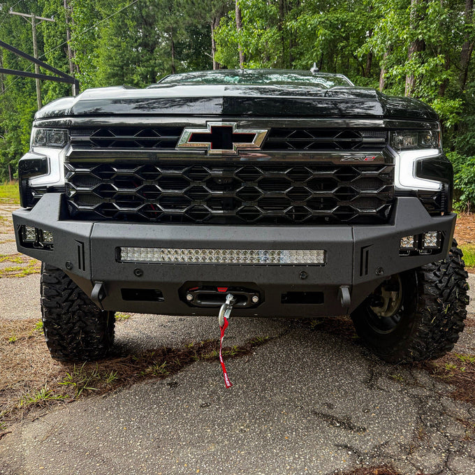 Octane Front Winch Bumper No Parking Sensors<br>23-25 Chevy Silverado 1500