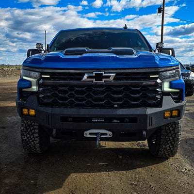 Octane Front Winch Bumper No Parking Sensors<br>23-25 Chevy Silverado 1500