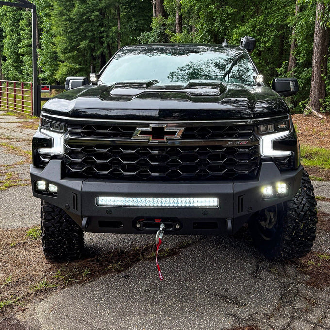 Octane Front Winch Bumper Yes Parking Sensors<br>23-25 Chevy Silverado 1500