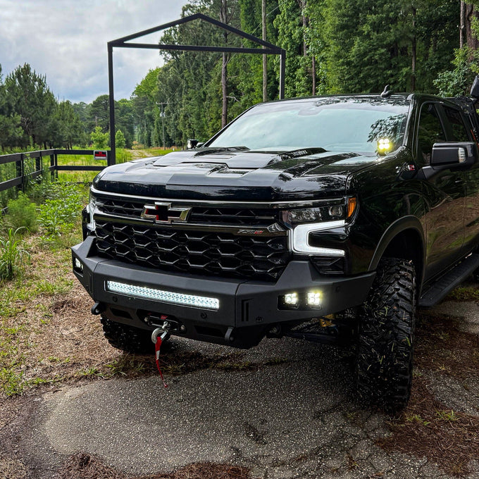 Octane Front Winch Bumper Yes Parking Sensors<br>23-25 Chevy Silverado 1500