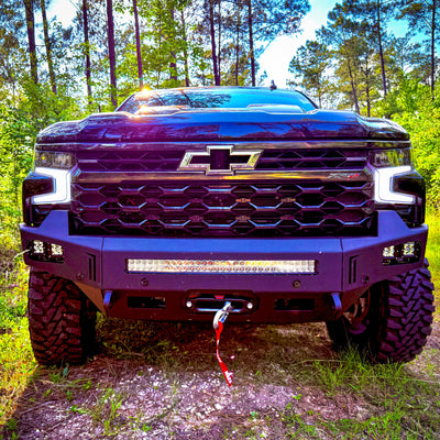 Octane Front Winch Bumper Yes Parking Sensors<br>23-25 Chevy Silverado 1500