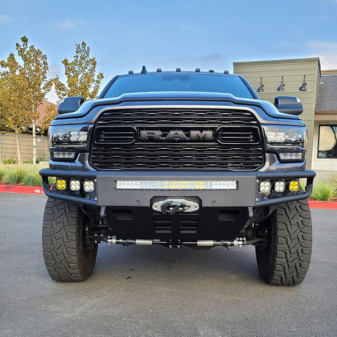 Diablo Front Winch Bumper- No Parking Sensors<br>19-23 Ram 2500 3500