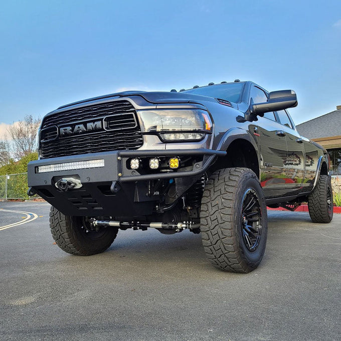 Diablo Front Winch Bumper- No Parking Sensors<br>19-23 Ram 2500 3500