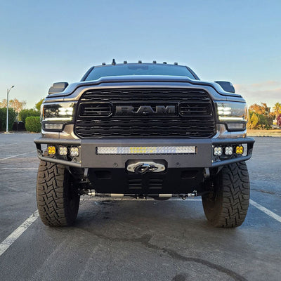 Diablo Front Winch Bumper- No Parking Sensors<br>19-23 Ram 2500 3500
