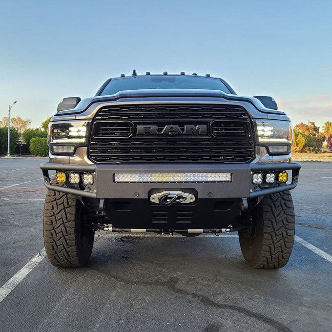 Diablo Front Winch Bumper- No Parking Sensors<br>19-23 Ram 2500 3500
