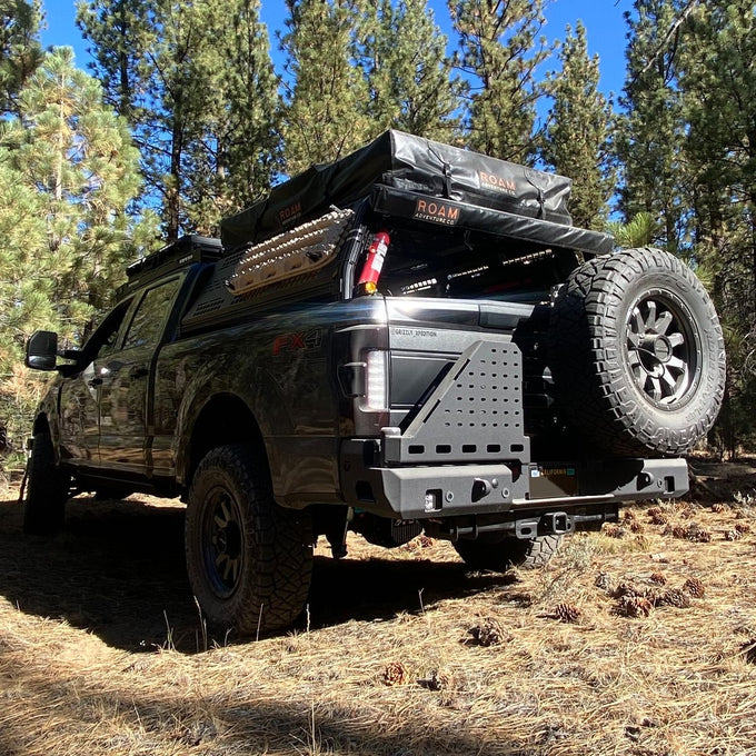 Dual Swing Out Rear Bumper- No Parking Sensors<br>17-22 Ford F-250 F-350 Super Duty