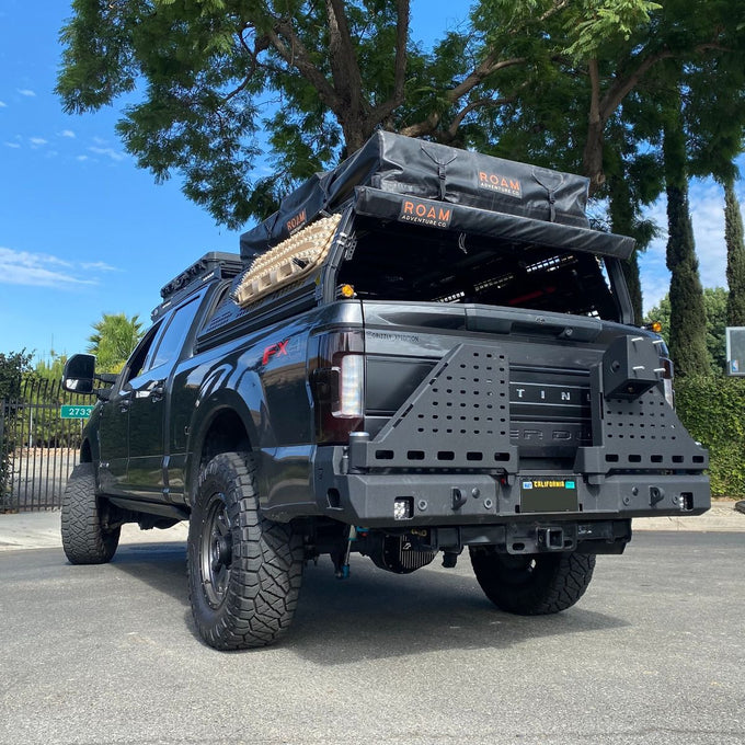 Dual Swing Out Rear Bumper- With Parking Sensors<br>17-22 Ford F-250 F-350 Super Duty