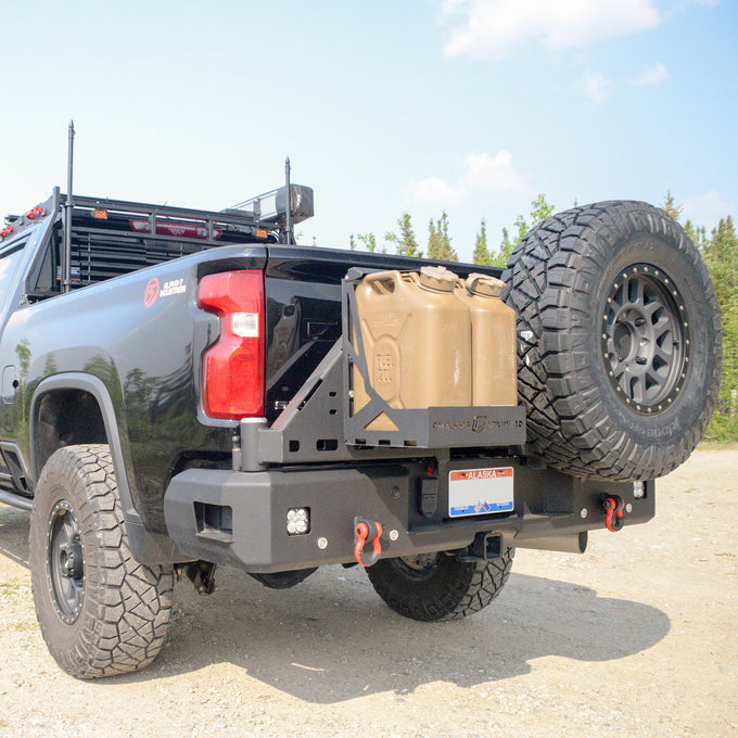 Octane Dual Swing Out Rear Bumper- W/ Parking Sensors<br>20-22 Chevy Silverado, GMC Sierra 2500 3500 HD