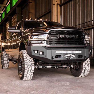 Attitude Series Front Winch Bumper- W/ Parking Sensors<br>19-23 Ram 2500 3500