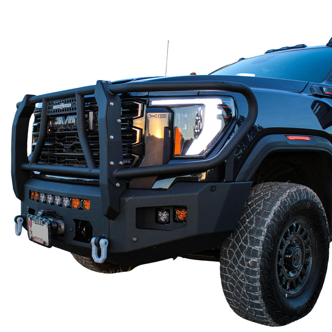 Attitude Front Winch Bumper W/Guard Yes Parking Sensors<br>24-25 GMC Sierra 2500 3500 HD