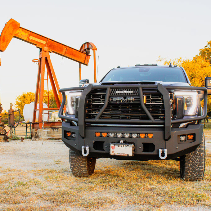 Attitude Front Winch Bumper W/Guard Yes Parking Sensors<br>24-25 GMC Sierra 2500 3500 HD