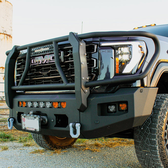 Attitude Front Winch Bumper W/Guard Yes Parking Sensors<br>24-25 GMC Sierra 2500 3500 HD