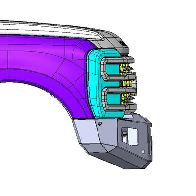 Attitude Series Front Winch Bumper Yes Parking Sensors<br>23-25 Ford F-250 F-350 Super Duty