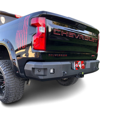 Attitude Rear Bumper No Parking Sensors<br>19-24 GMC Sierra, Chevy Silverado 1500