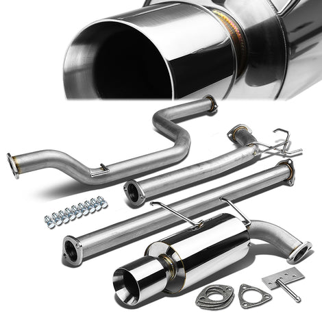 Catback Exhaust w/4.5 in. OD Double Walled Muffler Tip <br>90-93 Acura Integra