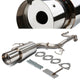 Catback Exhaust w/4.5 in. OD Muffler Tip <br>90-93 Acura Integra