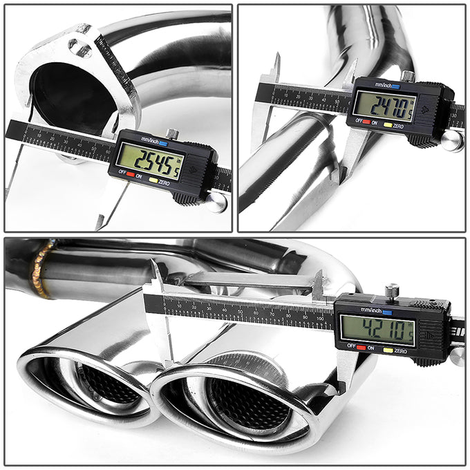 Catback Exhaust w/Quad Oval Tips <br>97-04 Chevy Corvette