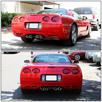 Catback Exhaust w/Quad Oval Tips <br>97-04 Chevy Corvette