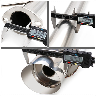 Catback Exhaust System w/4 in. OD Muffler Burnt Tip <br>03-07 Honda Accord Coupe I4