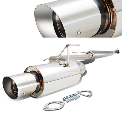 Catback Exhaust System w/4 in. OD Muffler Tip <br>03-07 Honda Accord Coupe I4