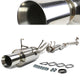 Catback Exhaust System w/4 in. OD Double Walled Muffler Tip <br>01-05 Honda Civic DX/GX/LX/HX