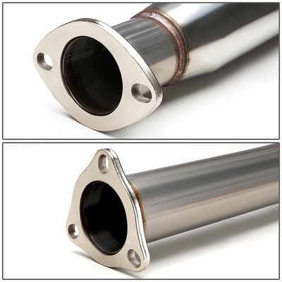Catback Exhaust w/4.5 in. OD Muffler Burnt Tip <br>92-95 Honda Civic Hatchback