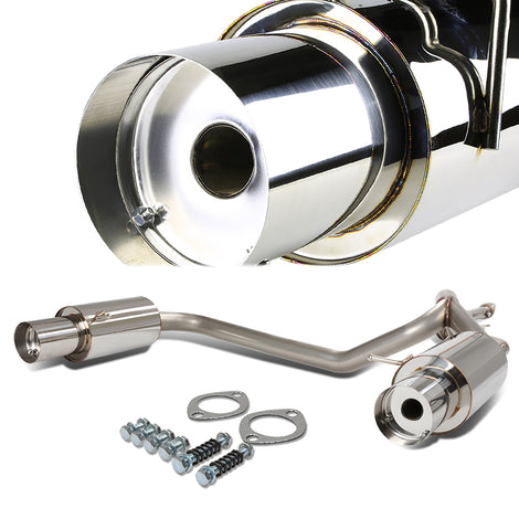 Catback Exhaust System w/4 in. OD Muffler Tip <br>03-06 Hyundai Tiburon 2.7L V6