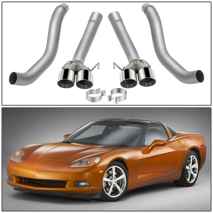 Axle-Back Exhaust w/ 3 in. OD Piping <br> 05-08 Chevy Corvette 6.0L, 6.2L