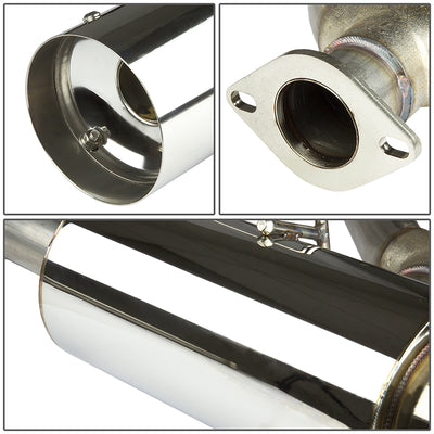 Catback Exhaust w/4 in. OD Muffler Tip - Stainless Steel <br>07-12 Nissan Altima V6