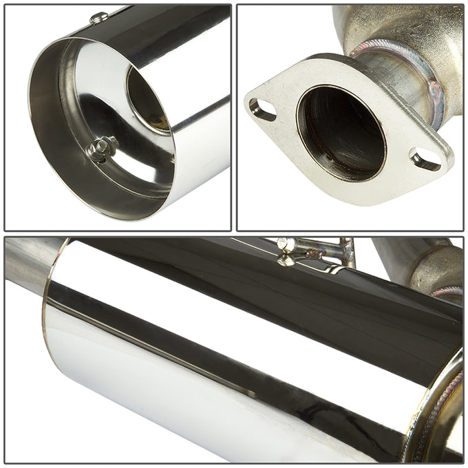 Catback Exhaust w/4 in. OD Muffler Tip - Stainless Steel <br>07-12 Nissan Altima V6