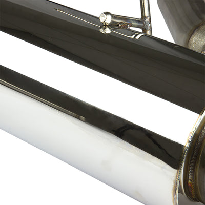 Catback Exhaust w/4 in. OD Muffler Tip - Stainless Steel <br>07-12 Nissan Altima V6