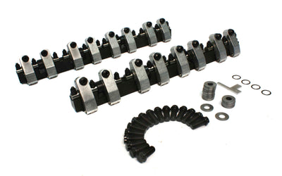 Shaft-Mount Aluminum 1.6/1.5 Ratio Rocker Kit <br> for Pontiac and SBC w/ Brodix