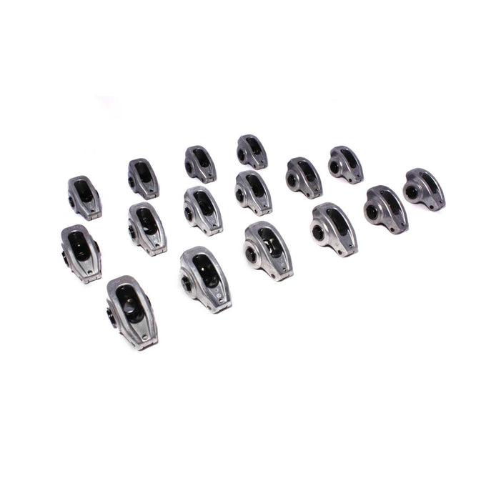 High Energy Aluminum 1.6 Ratio Roller Rocker Set <br> for SBC 265-400 w/ 3/8in Stud