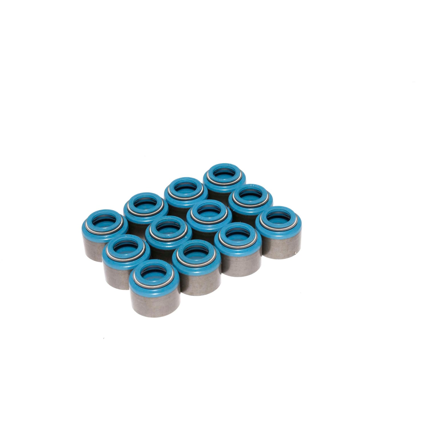 Set of 12 Metal Viton Valve Seals <br> 0.5in Guide Size, 3/8in Valve Stem